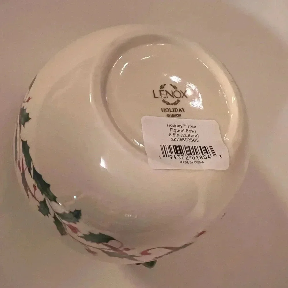 NEW Lenox Holiday Tree Figural Ceramic Candy Dish Bowl 5.5